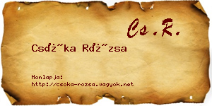 Csóka Rózsa névjegykártya